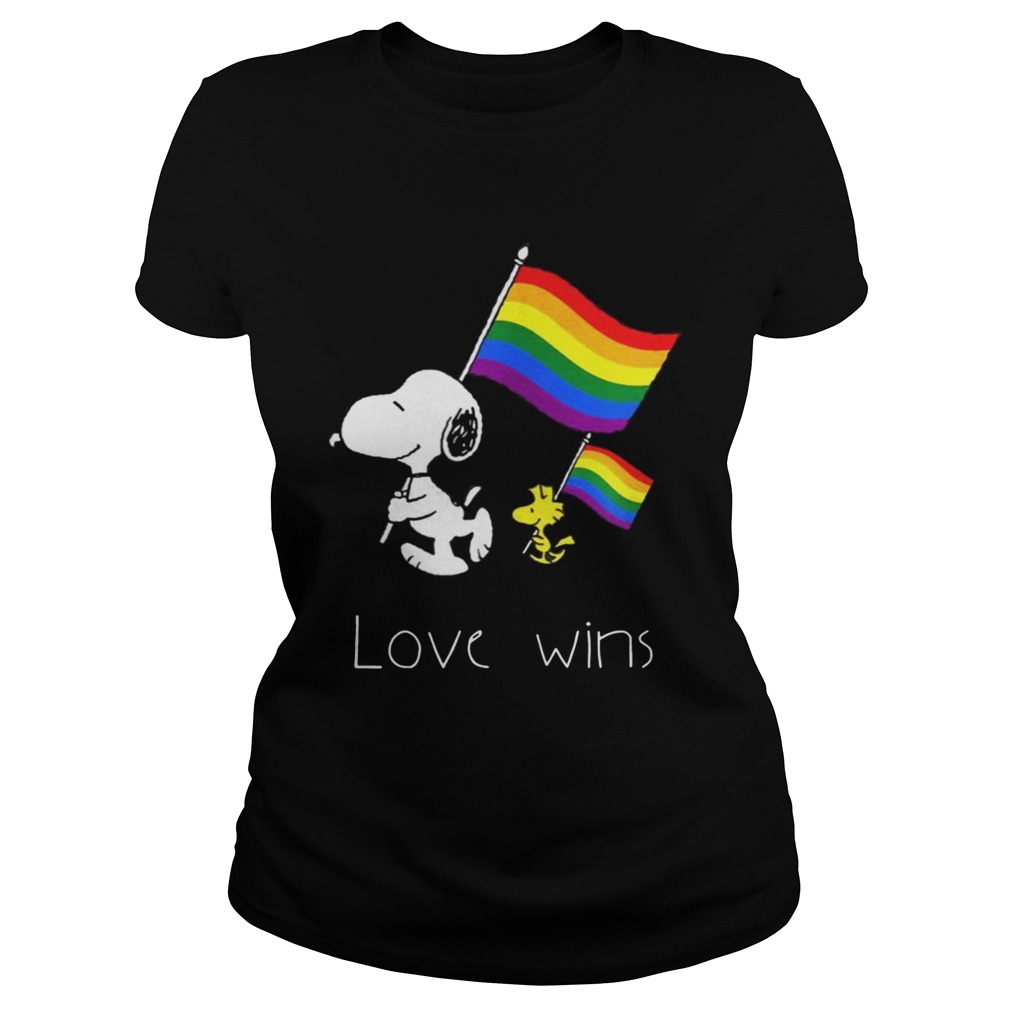 Love Wins LGBT Pride Funny TShirt Classic Ladies
