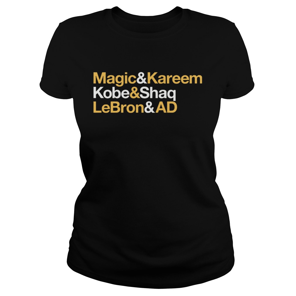 Magic and Kareem Kobe and Shaq LeBron and AD Los Angeles Classic Ladies