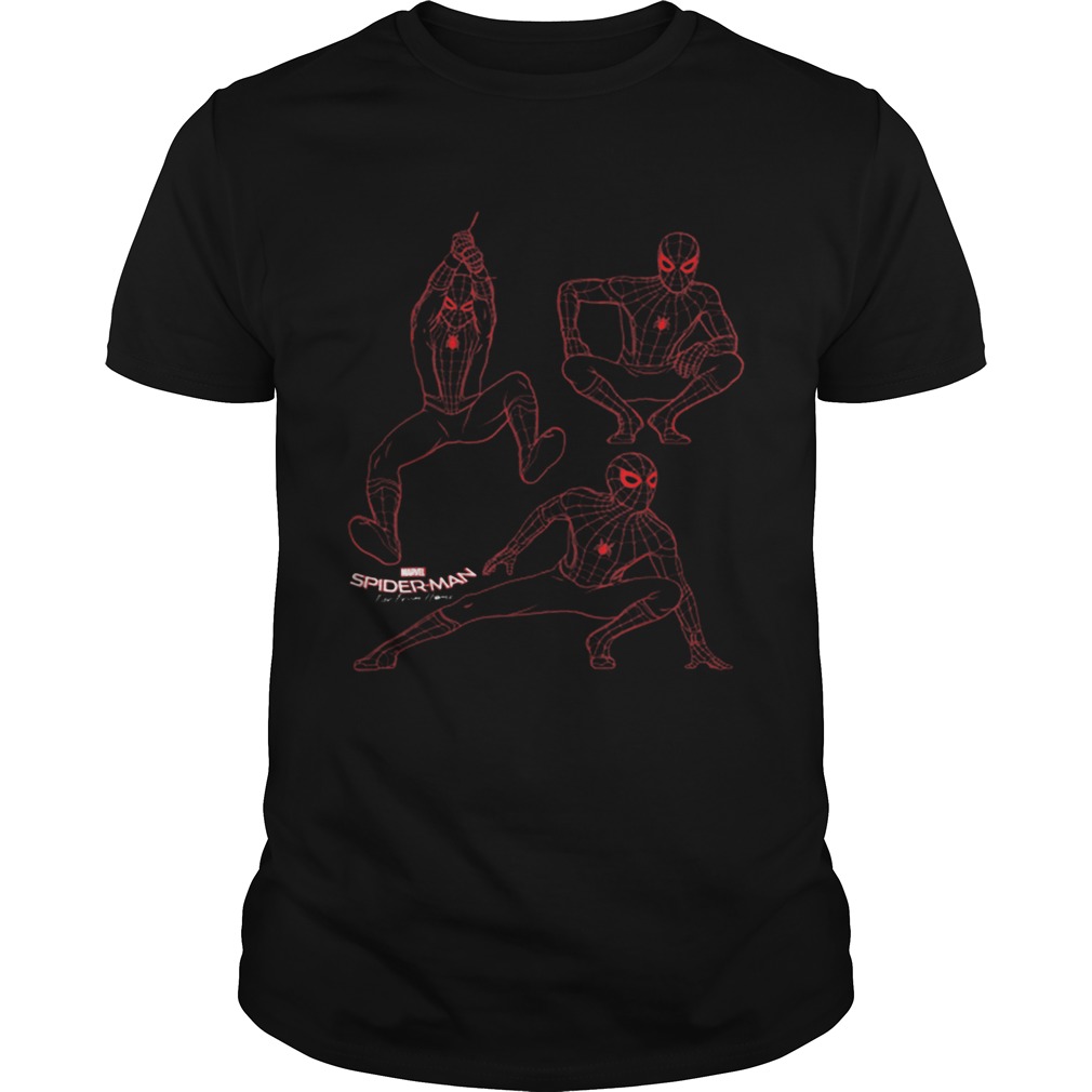 Marvel Spiderman Far From Home Suit Schematic Graphic Shirt