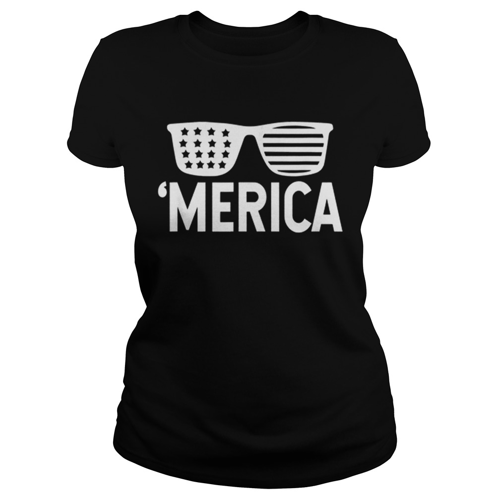 Merica Sunglasses Patriotic Fourth Of July American Flag Classic Ladies