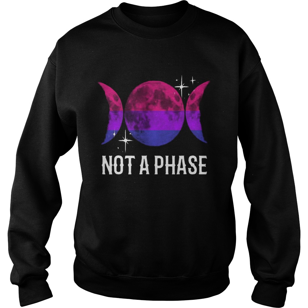 Not A Phase Bisexual Flag Lgbt Bi Gay Pride Moon Premium T Sweatshirt