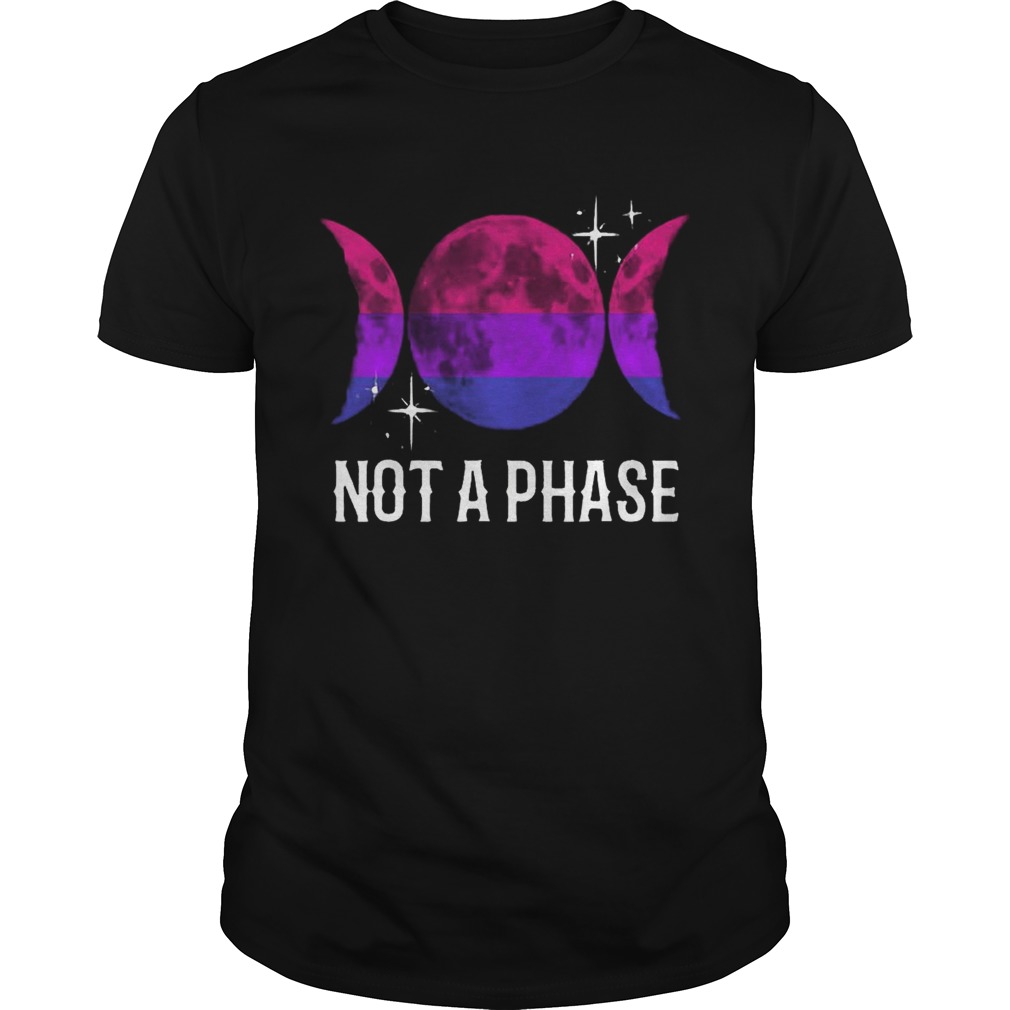 Not A Phase Bisexual Flag Lgbt Bi Gay Pride Moon Premium Tshirt