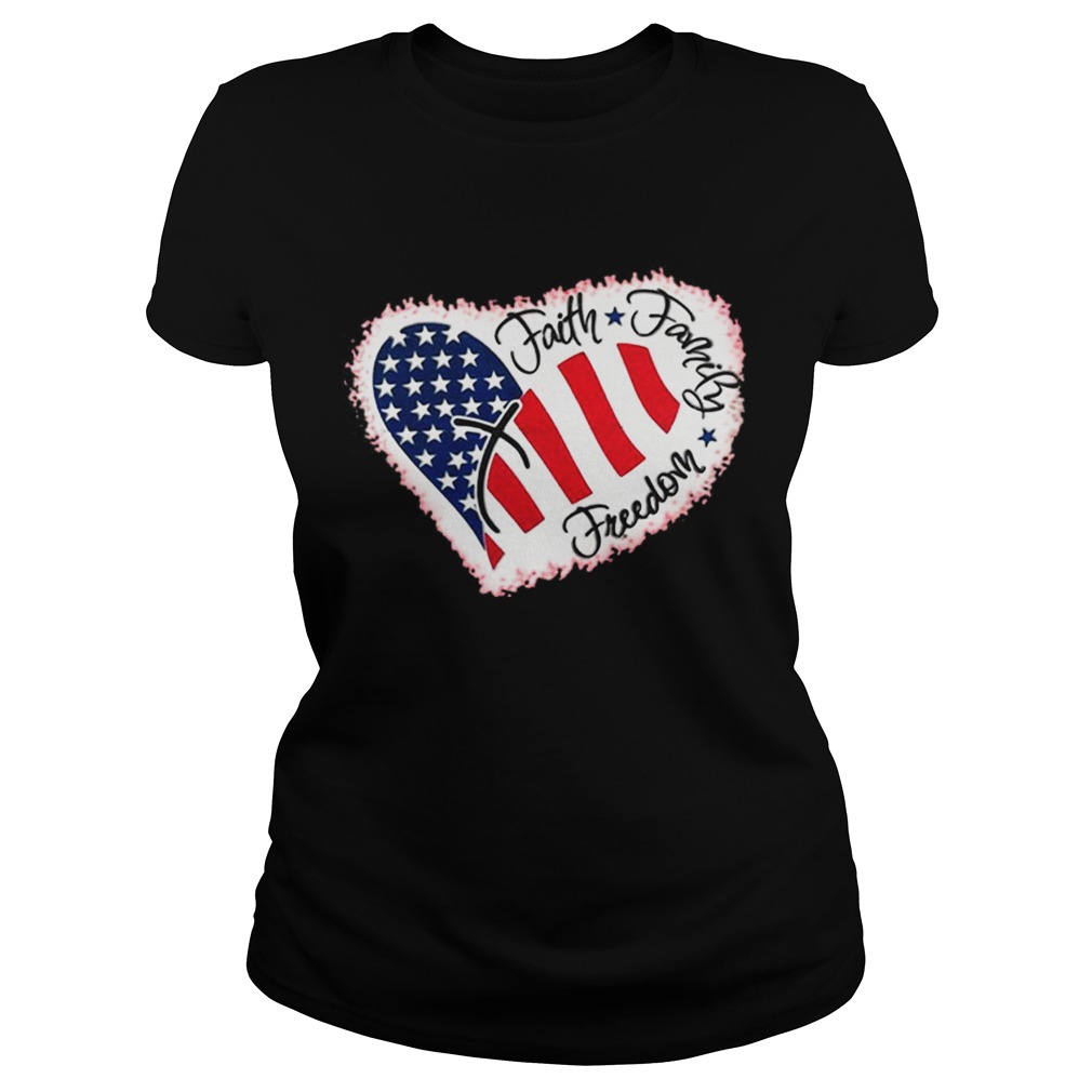 Official Faith Familly Freedom American Flag Shirt Classic Ladies