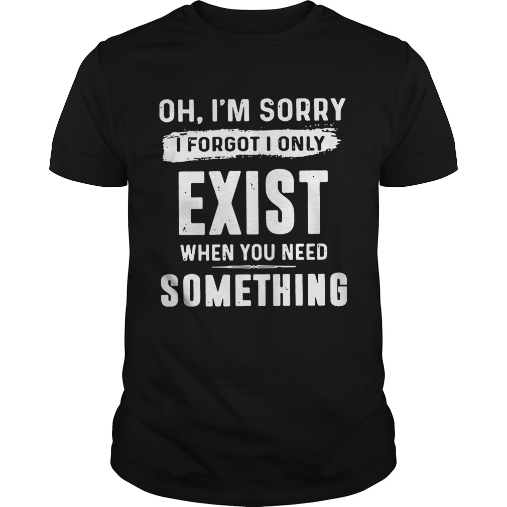 Oh Im sorry I forgot I only exist when you need something shirt