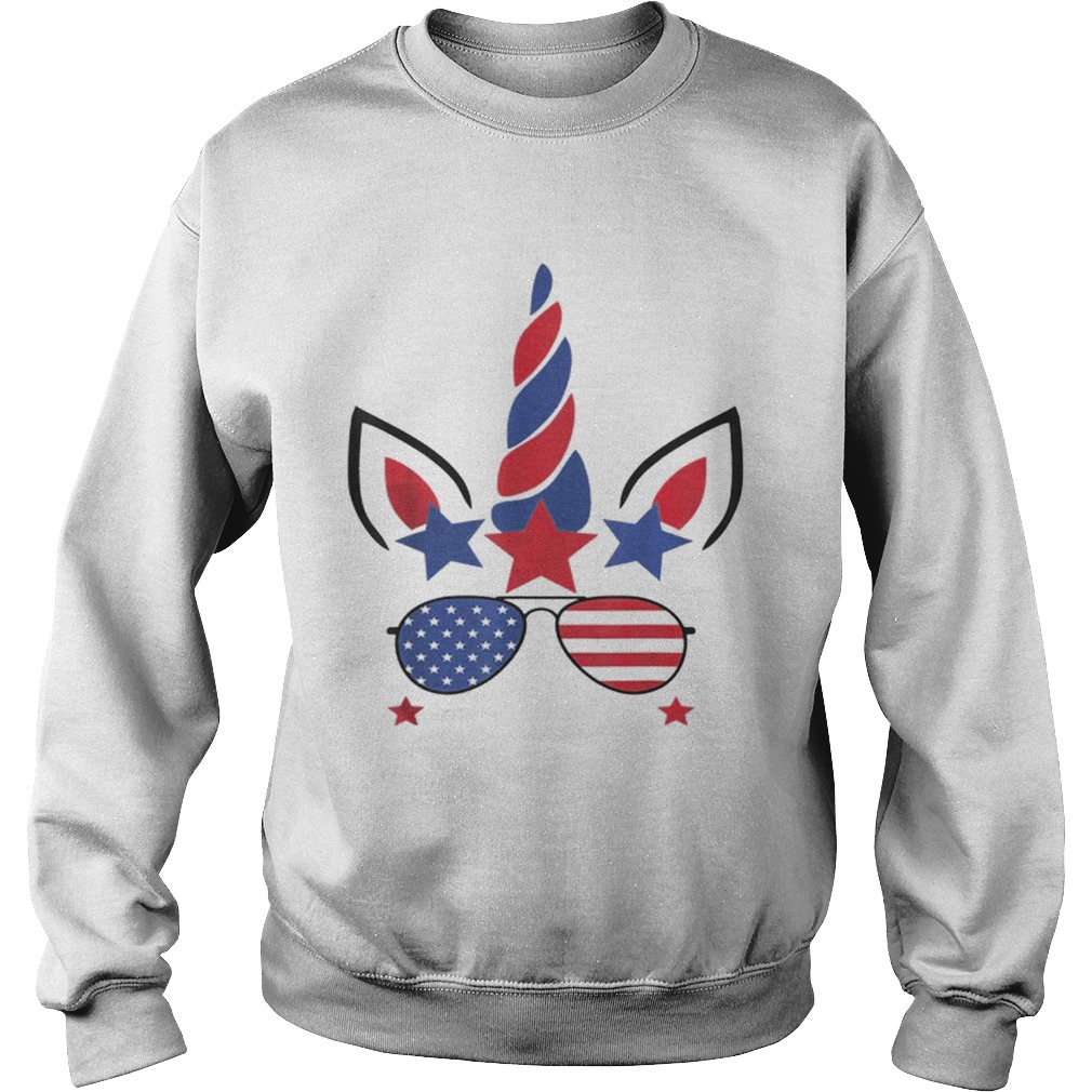 Original 4th Of July Unicorn American Flag Patriotic Gift Shirt Sweatshirt