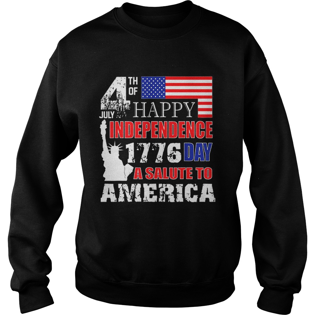 Original A Salute To America 4th Of July Independence Day Tee Shirt Sweatshirt