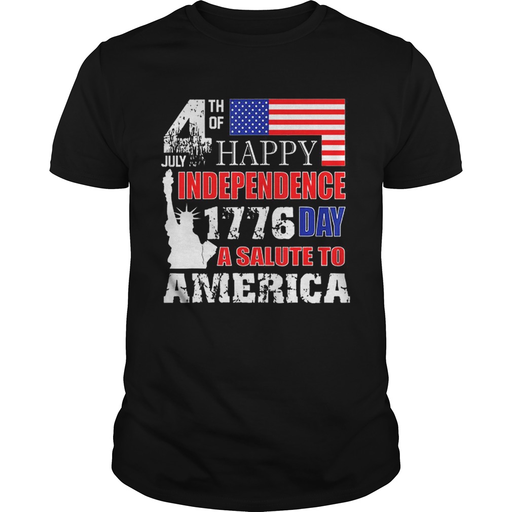 Original A Salute To America 4th Of July Independence Day Tee Shirt