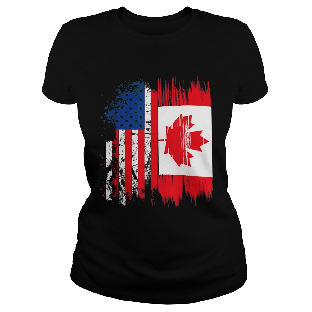 Original Canada Flag Canadian America Flag Shirt Classic Ladies