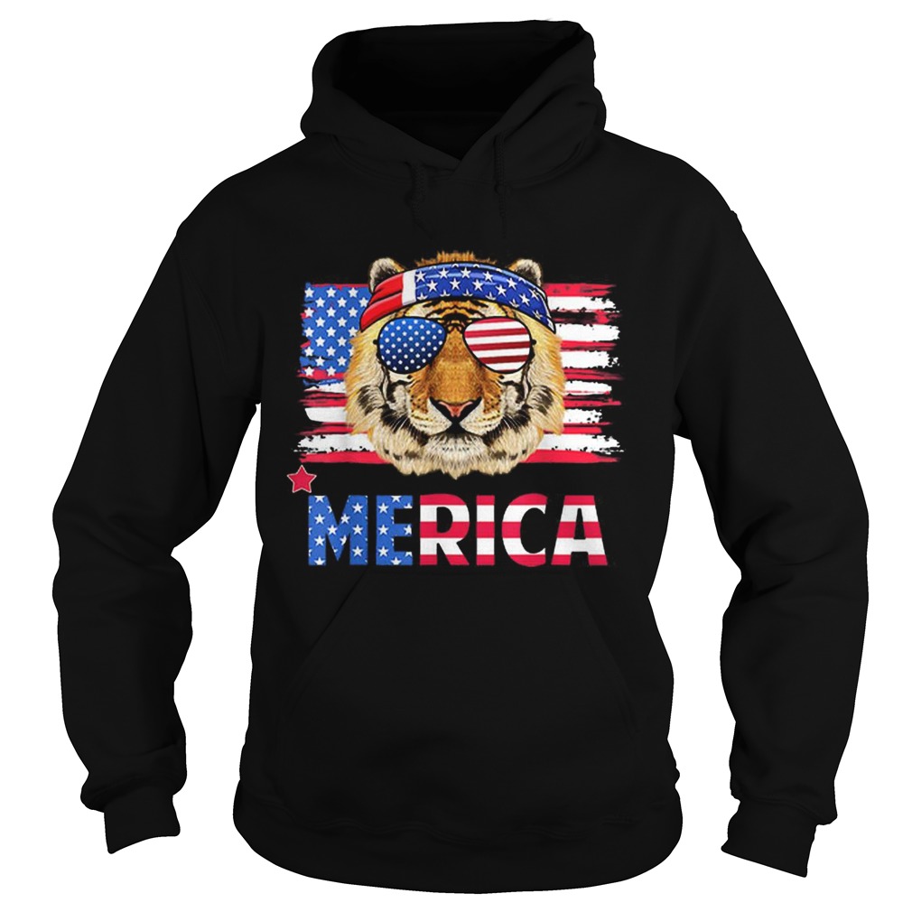 Original Funny Hanging With Tiger Mom Merica 4th July Shirt Hoodie