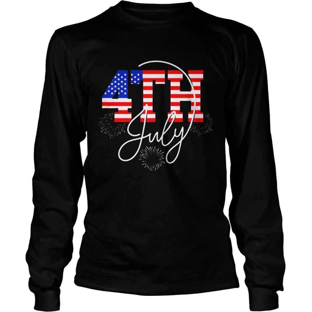 Original Happy 4 July Great Family Gift American Flag Shirt LongSleeve