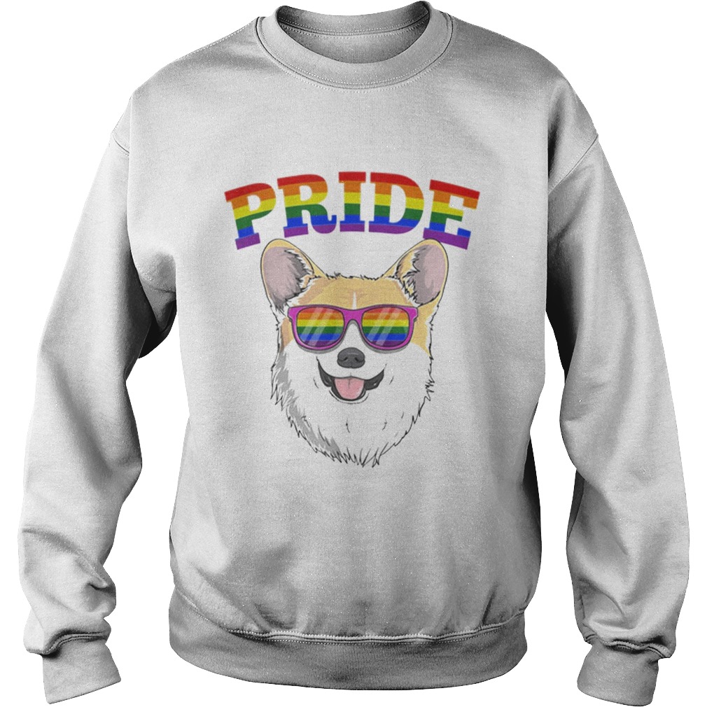 Original LGBT Corgi Dog Gay Pride Rainbow LGBTQ Cute Gift Shirt Sweatshirt
