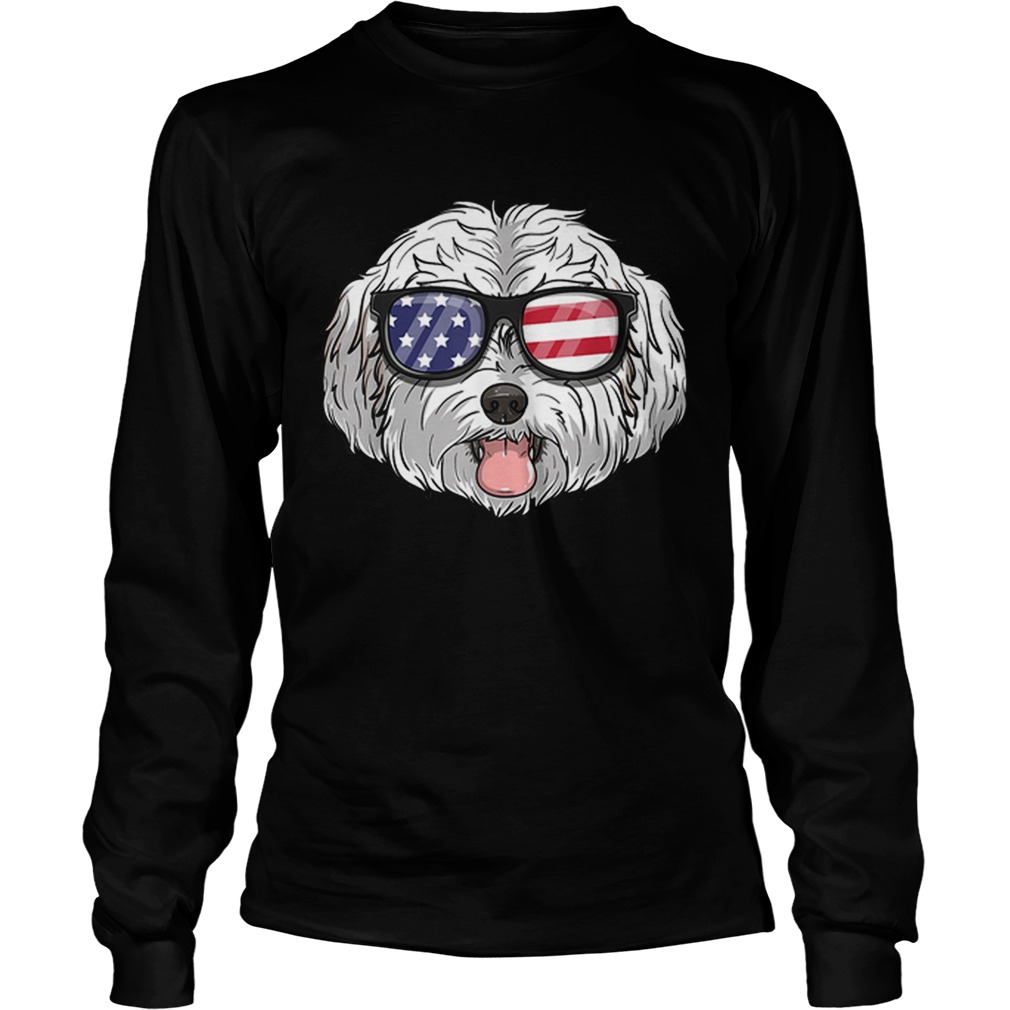 Original Maltipoo Dog Patriotic USA 4th Of July American Shirt LongSleeve