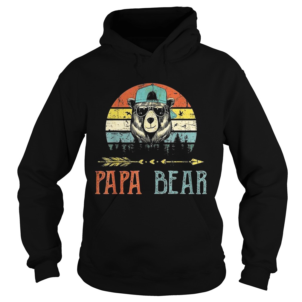 Papa bear vintage sunset Hoodie