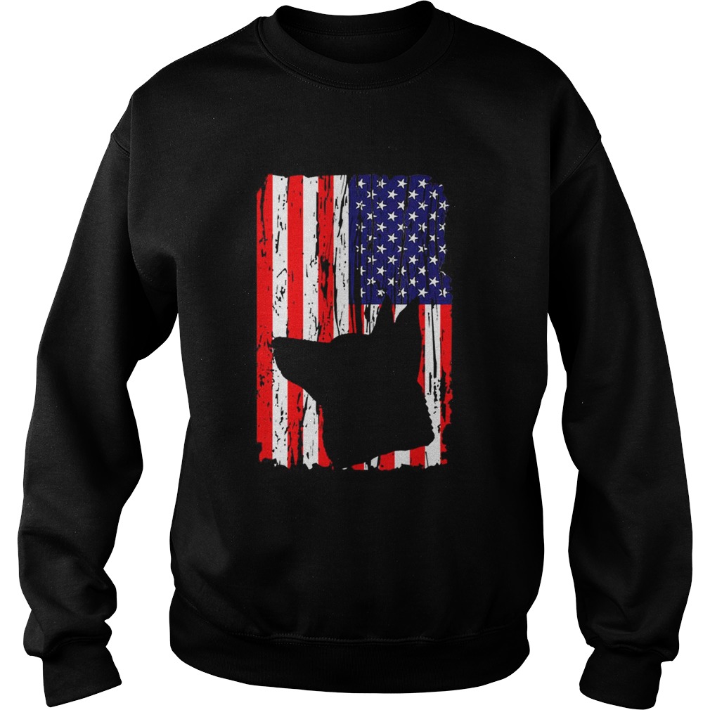 Patriotic German Shepherd American Flag Dog Sweatshirt