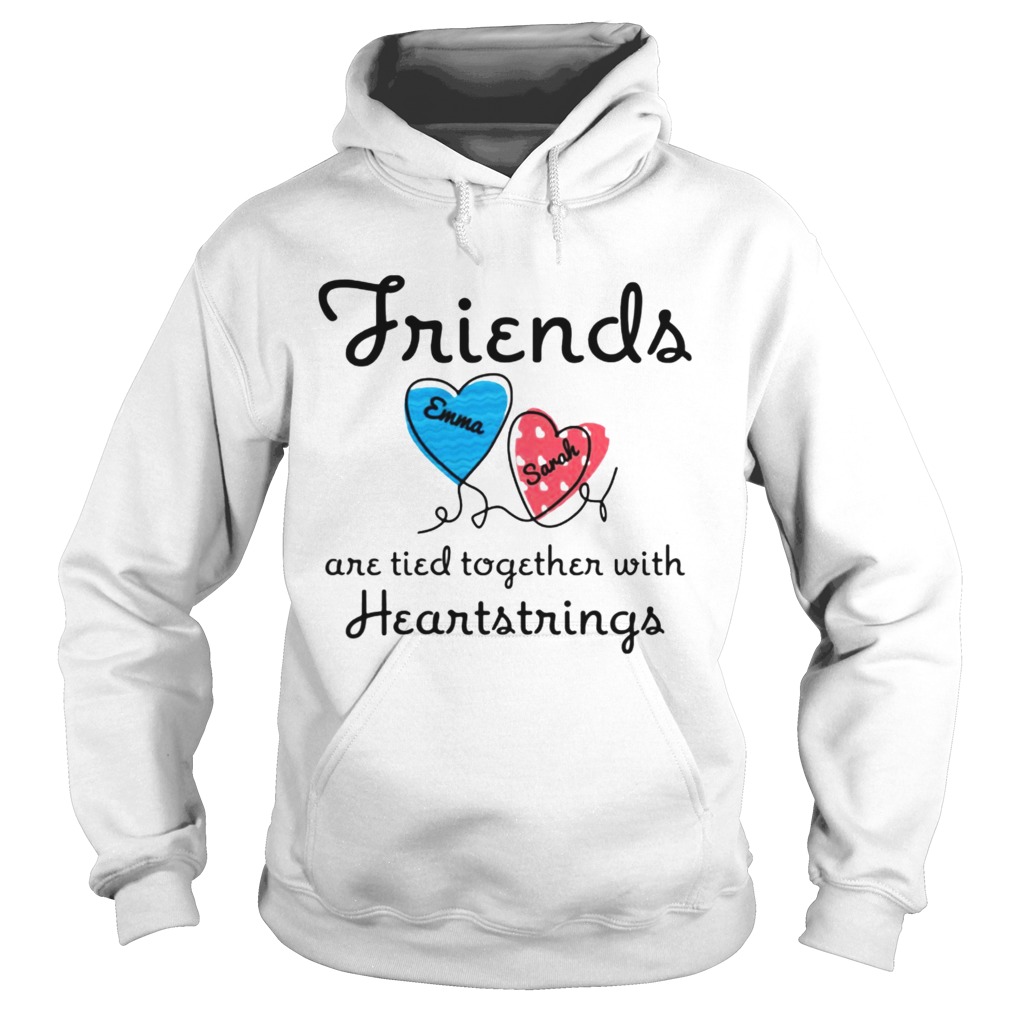 Personalized Friends Are Tied Together With 2 Heartstrings TShirt Hoodie