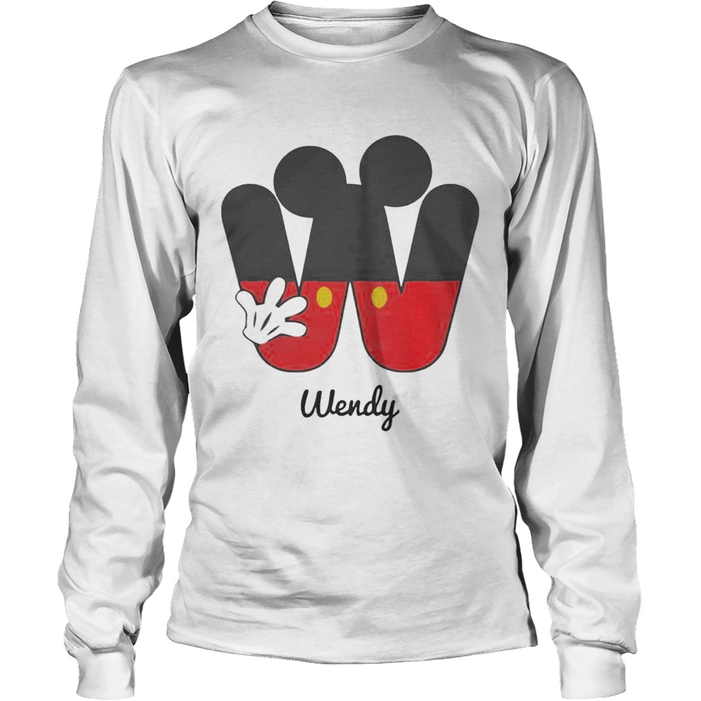 Personalized Name W Begins Mickey Hat Funny TShirt LongSleeve