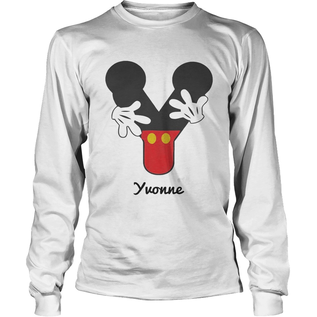 Personalized Name Y Begins Mickey Hat Funny TShirt LongSleeve