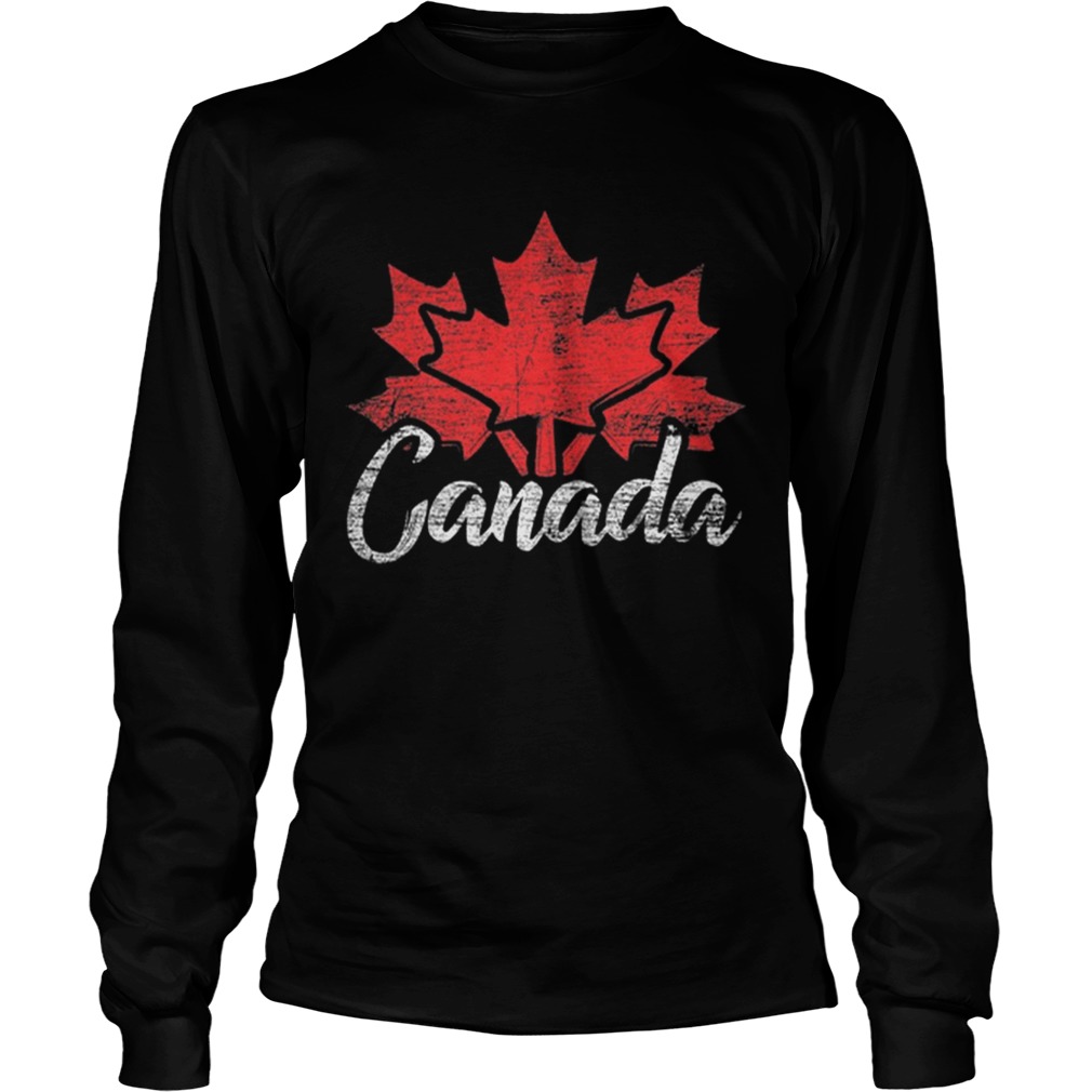 Premium Canada Flag Maple Leaf Canada Day Shirt LongSleeve