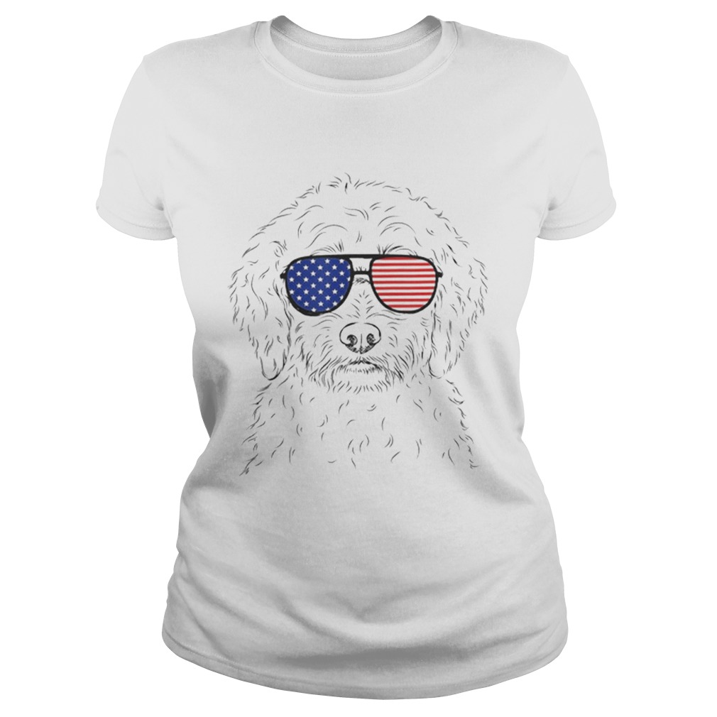 Premium Teddy The Labradoodle American Sunglasses Dog Shirt Classic Ladies