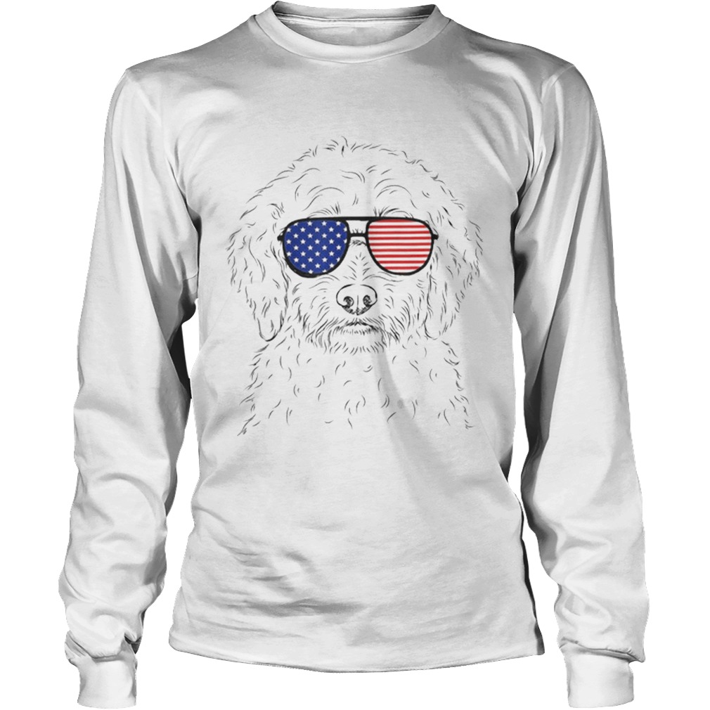 Premium Teddy The Labradoodle American Sunglasses Dog Shirt LongSleeve