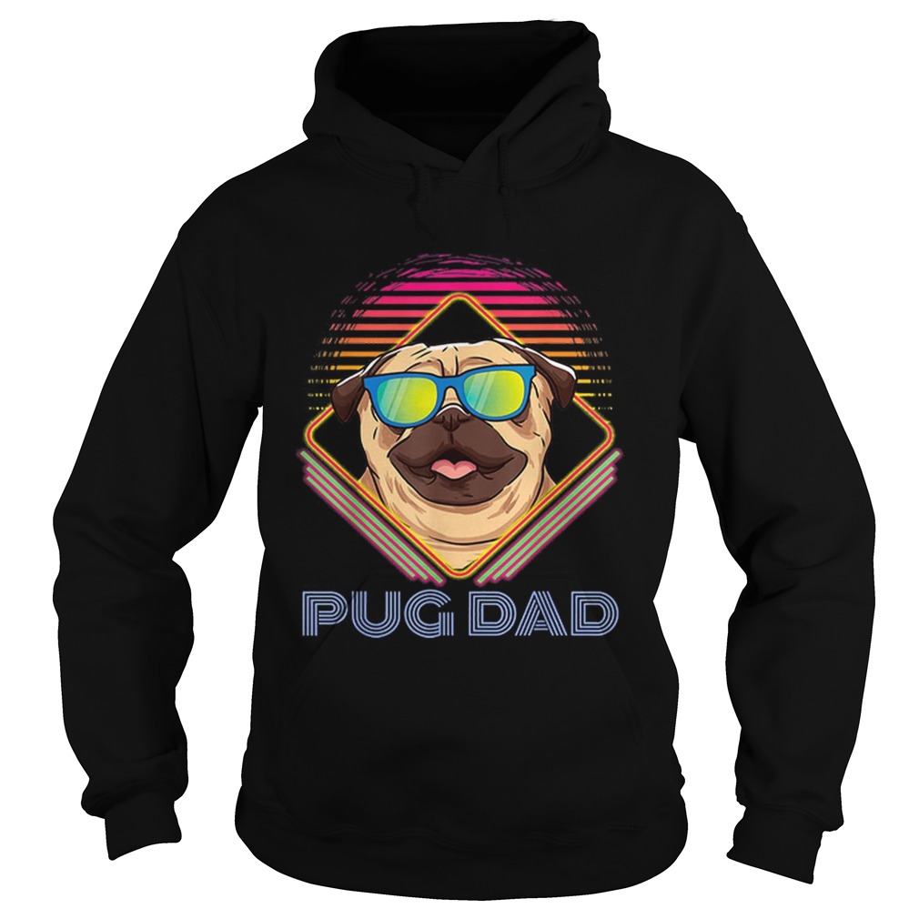 Pug Dad Father Day Vintage Hoodie