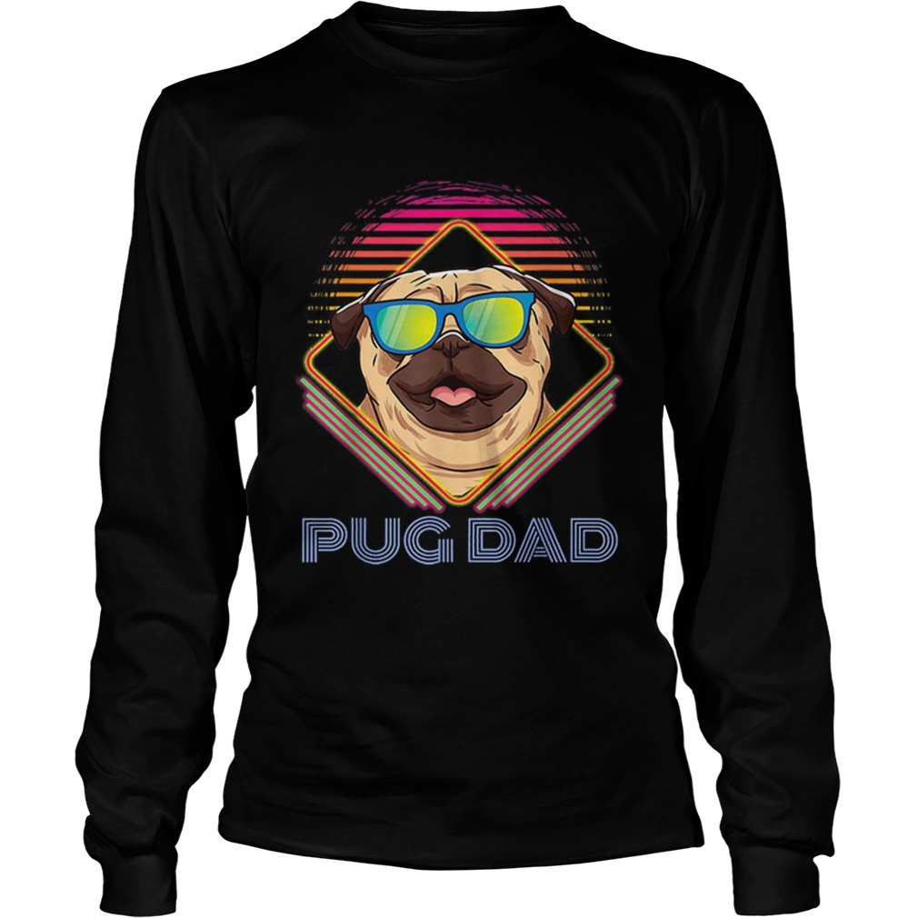 Pug Dad Father Day Vintage LongSleeve