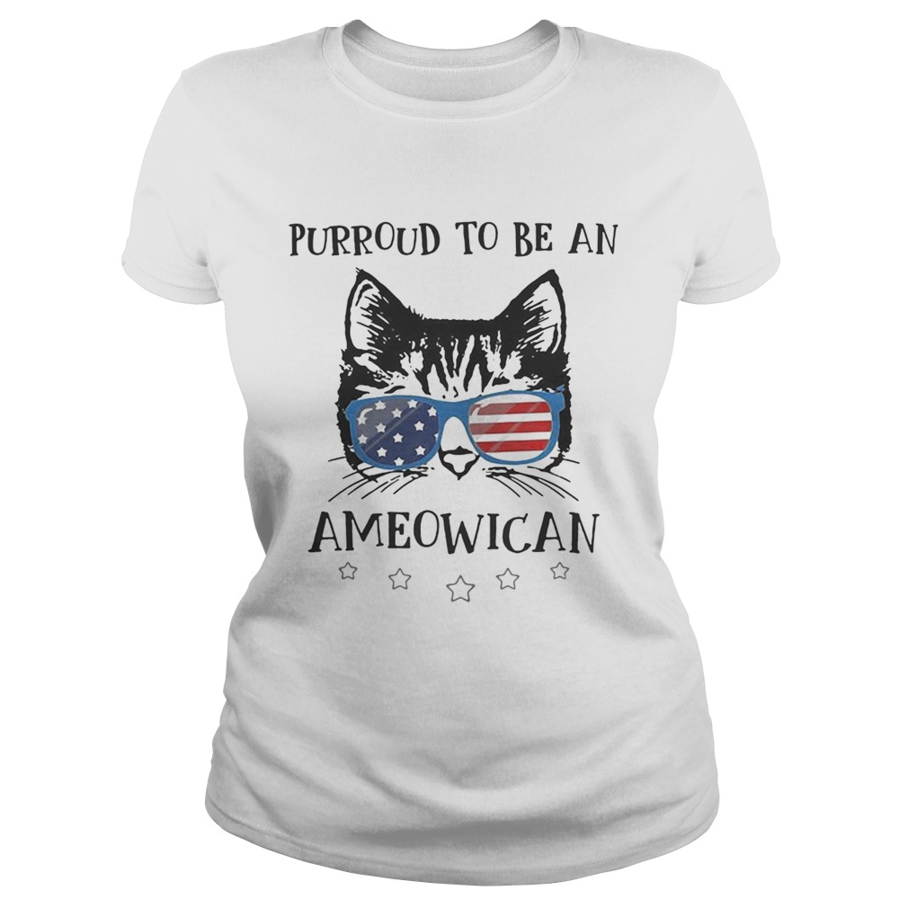 Purroud to be an Ameowican American flag Classic Ladies