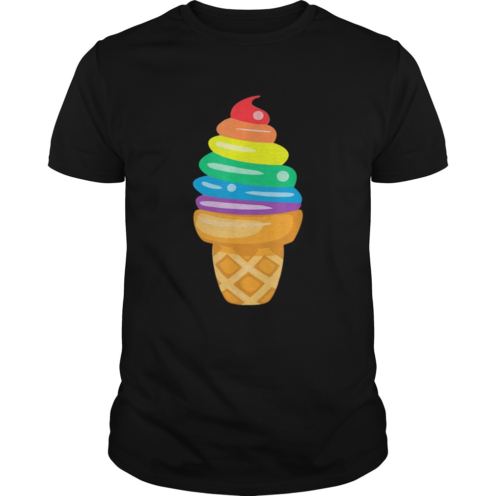 Rainbow Ice Cream Lesbian Gay Pride LGBT Gifts shirt