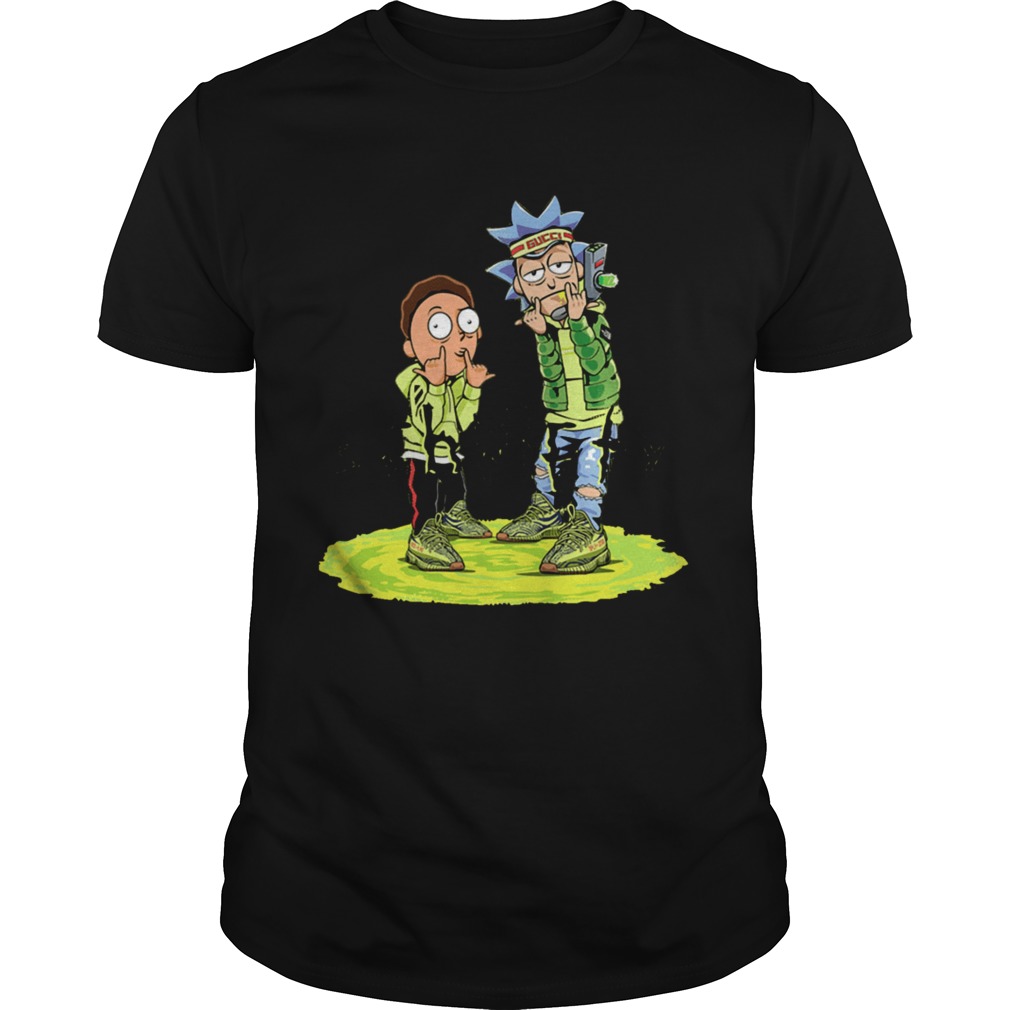 Rick and Morty Frozen Yellow Yeezy shirt