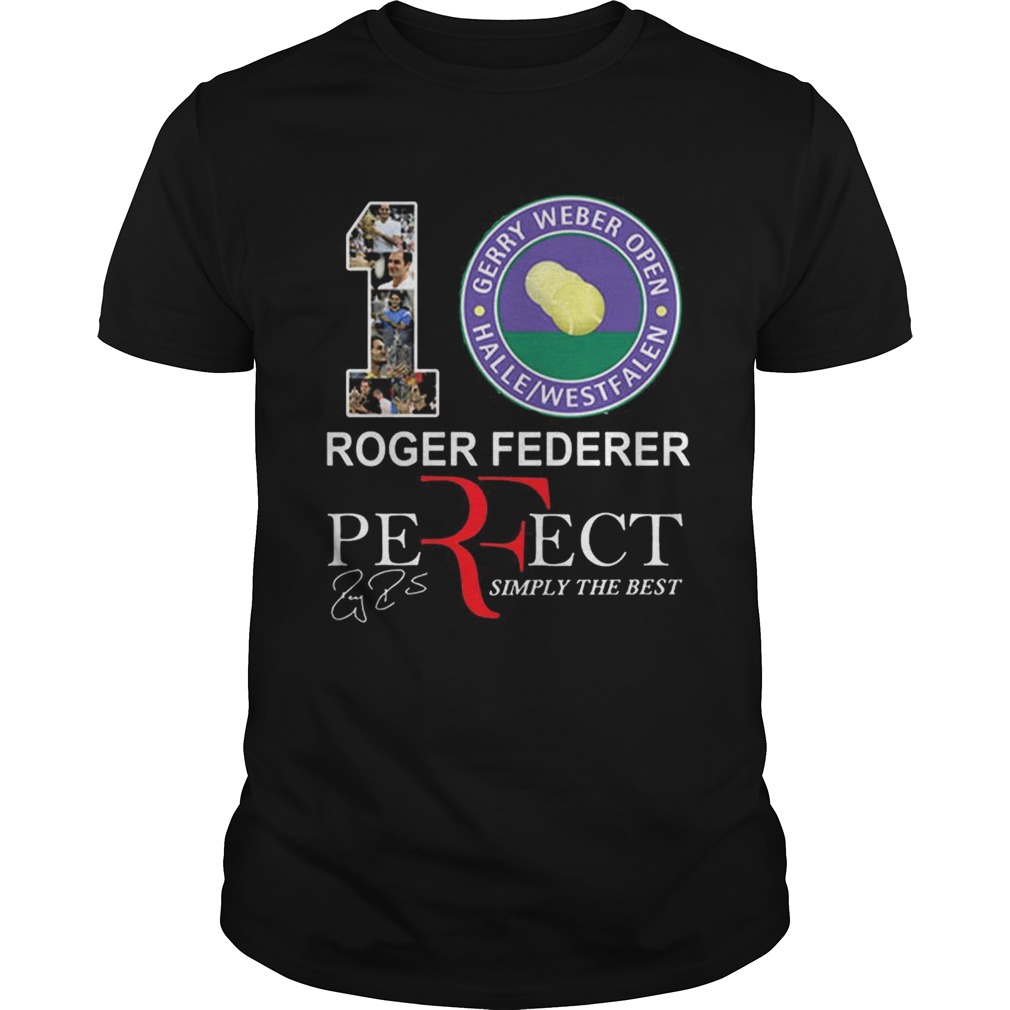 Roger Federer 10 Gerry Weber open shirt