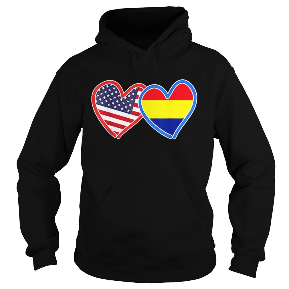 Romanian American RomaniaAmerica Flag Hoodie