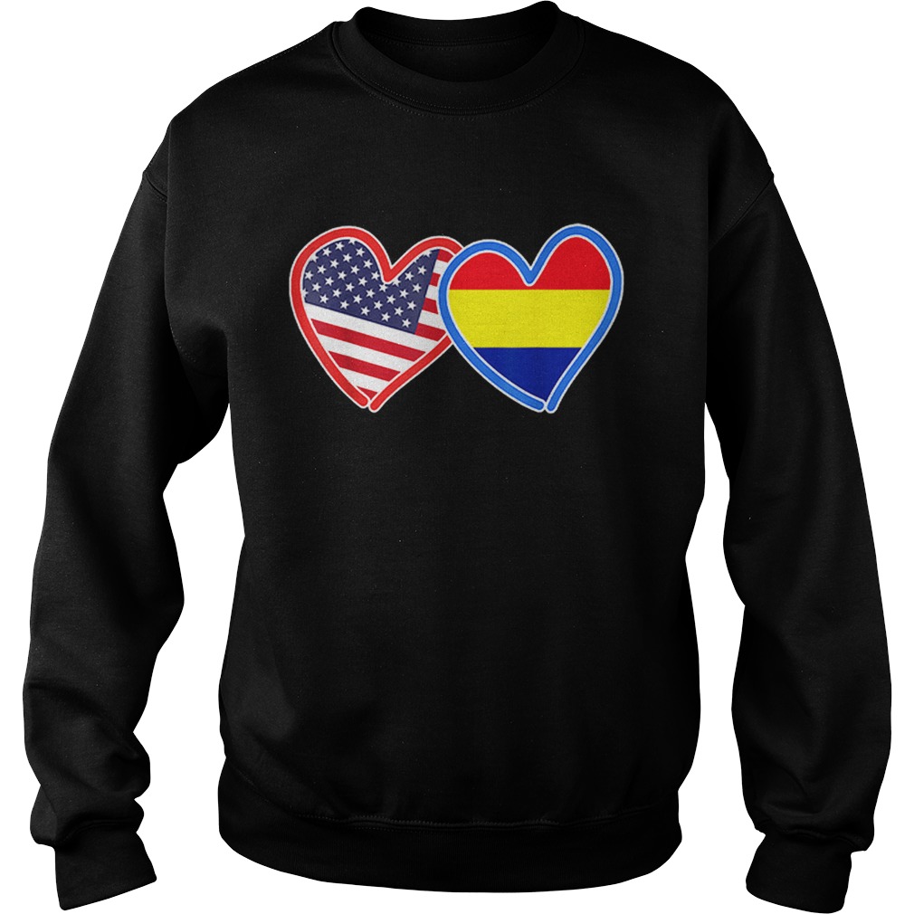 Romanian American RomaniaAmerica Flag Sweatshirt