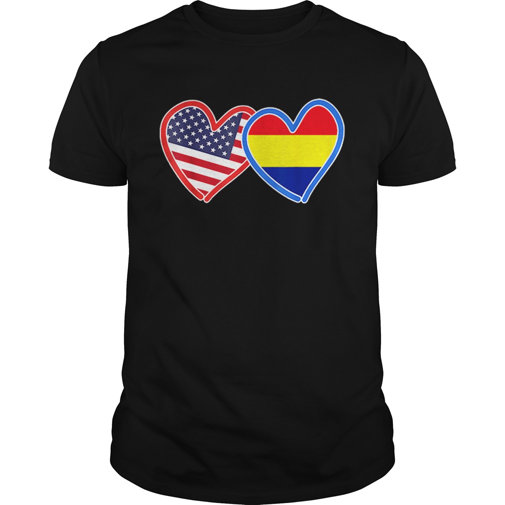 Romanian American RomaniaAmerica Flag shirt