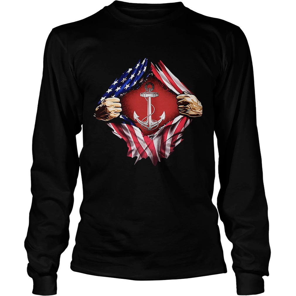 Sailor inside me US flag Independence day 4th of July LongSleeve