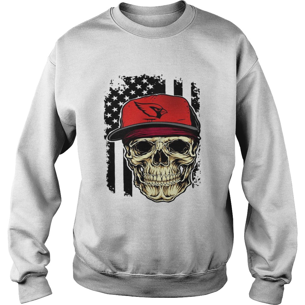 Skull Arizona Cardinals American flag Sweatshirt