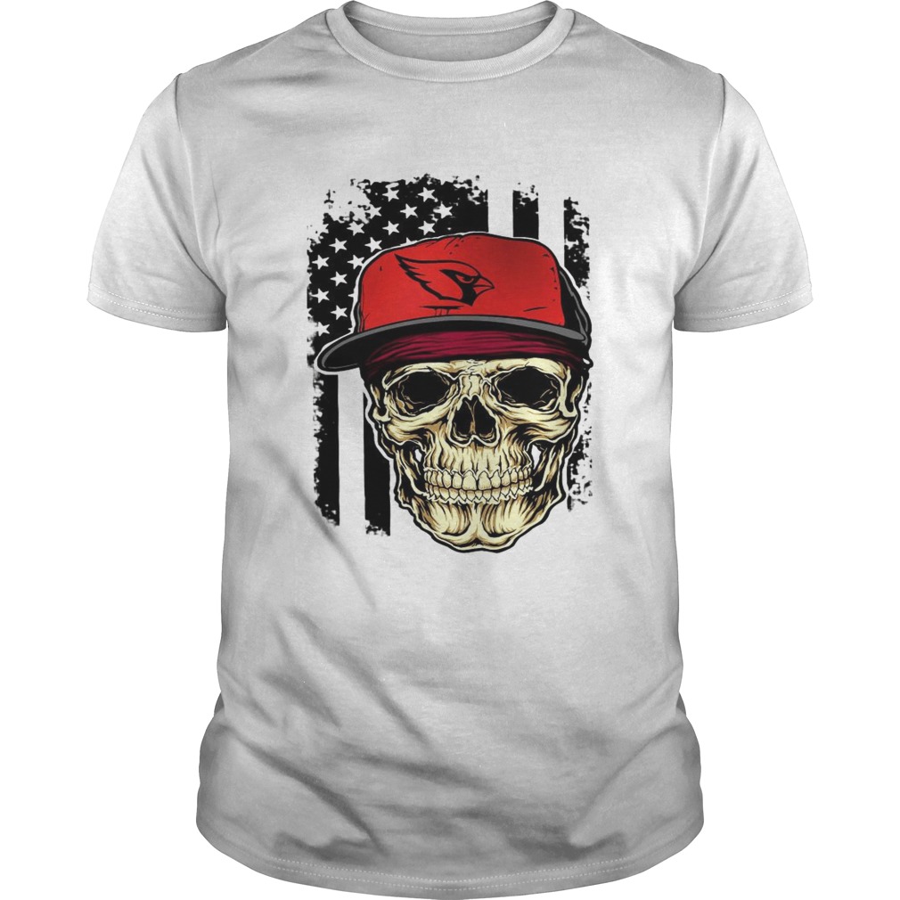 Skull Arizona Cardinals American flag shirt