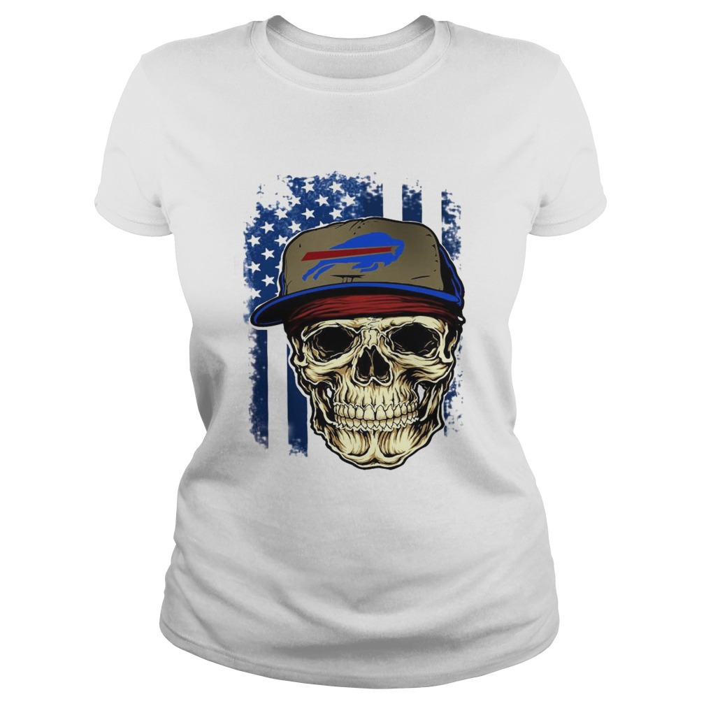 Skull hat Buffalo Bills American flag Classic Ladies