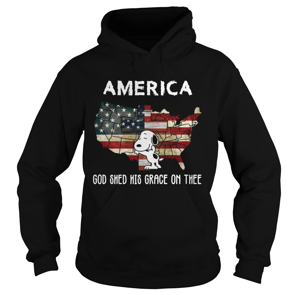 Snoopy America God shed his grace on the tee Hoodie