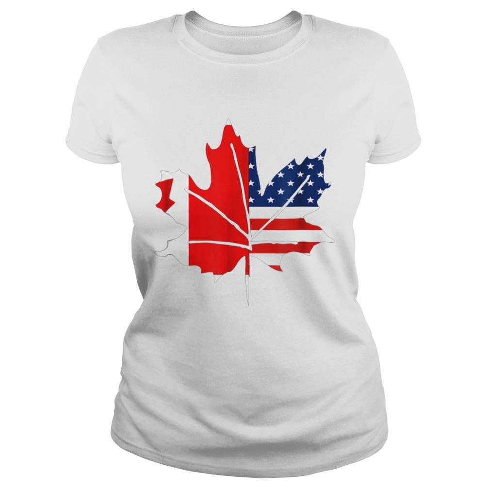 Sorry Canada Maple Leaf With American Flags Classic Ladies