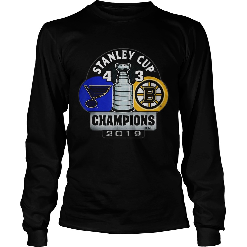 Stanley Cup champions St Louis Blues 4 3 Boston Bruins LongSleeve