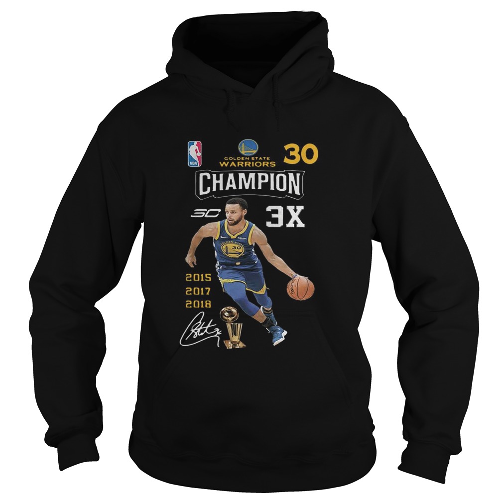 Stephen Curry NBA Golden State Warriors 30 Champion 3X Hoodie