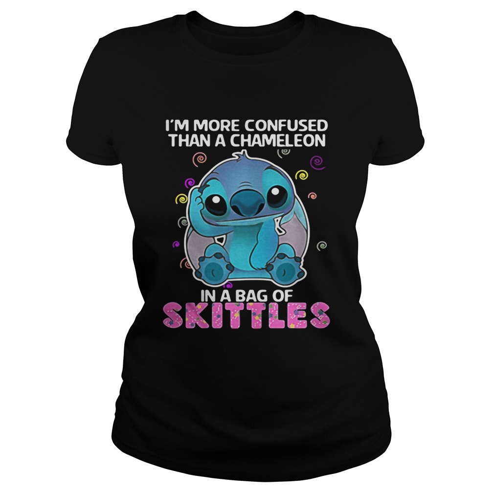 Stitch Im more confused than a chameleon in a bag of skittles Classic Ladies