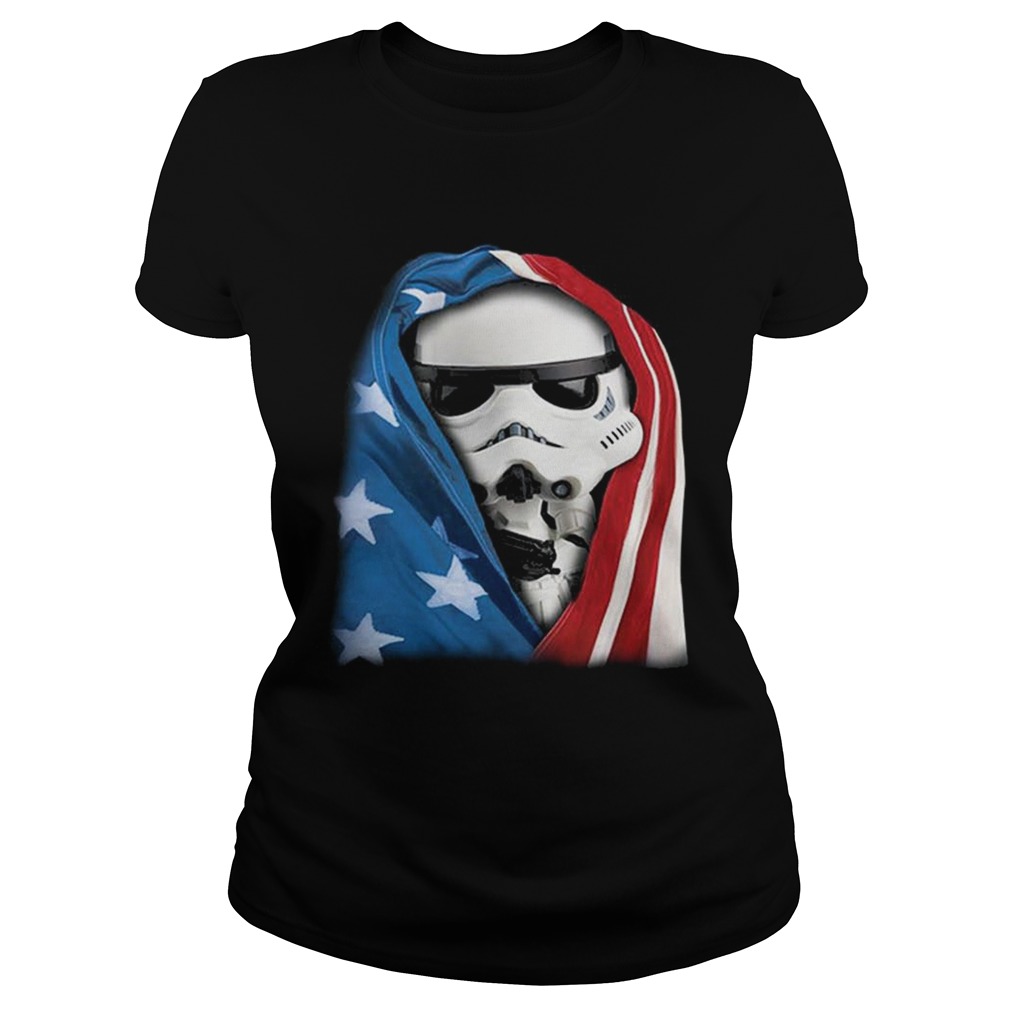 Storm Trooper Star War wearing US flag Classic Ladies