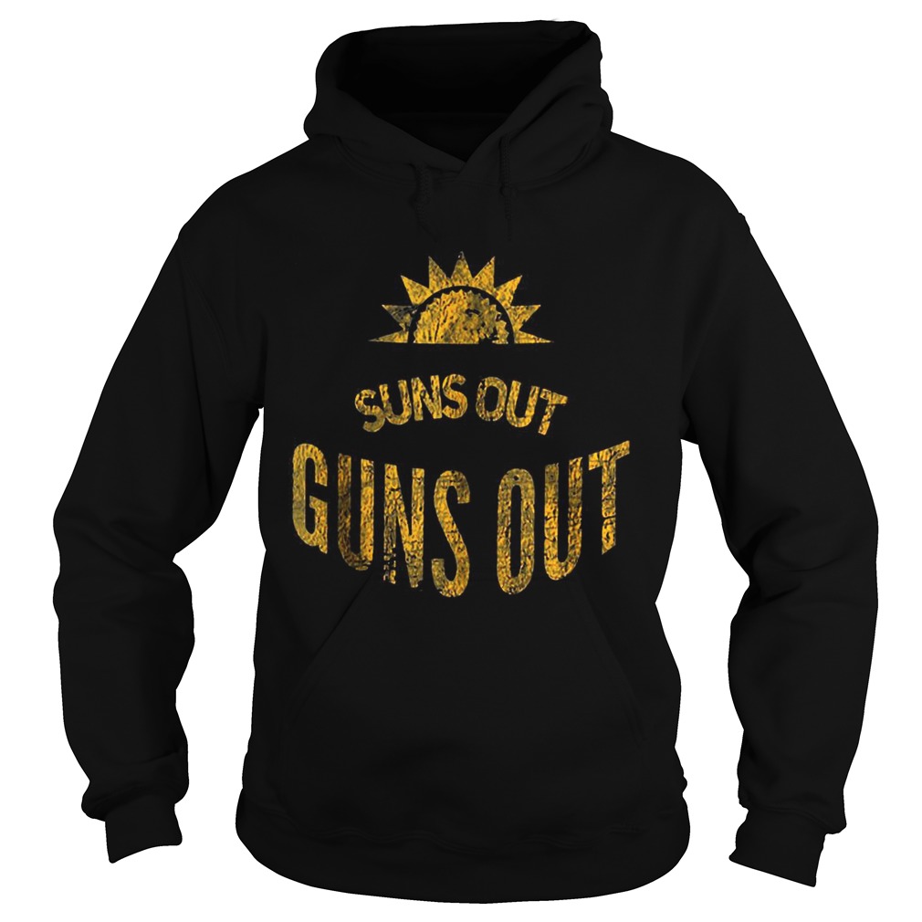 Sun Out Guns Out Black Hoodie