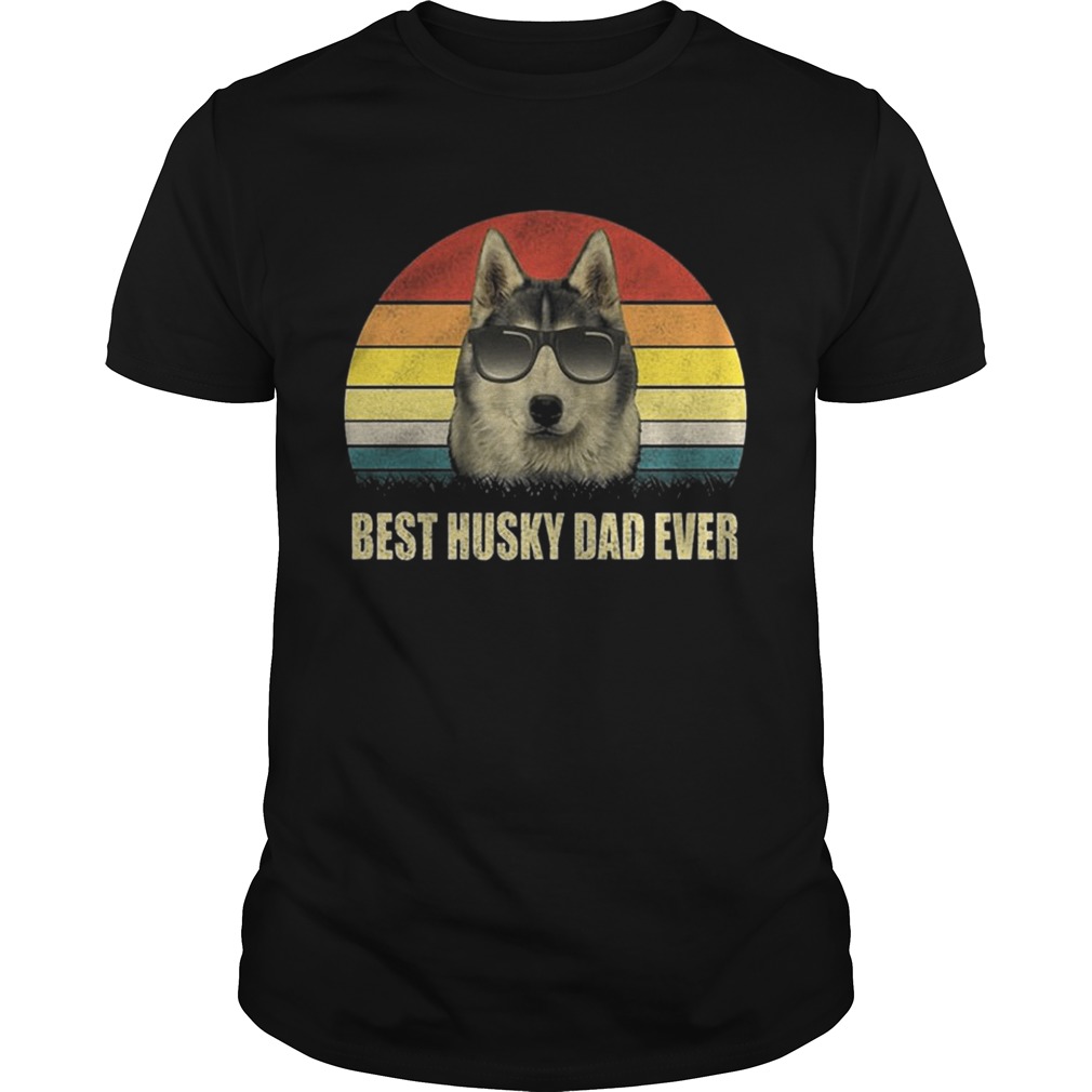 Sunset Best Husky Dad Ever Shirt