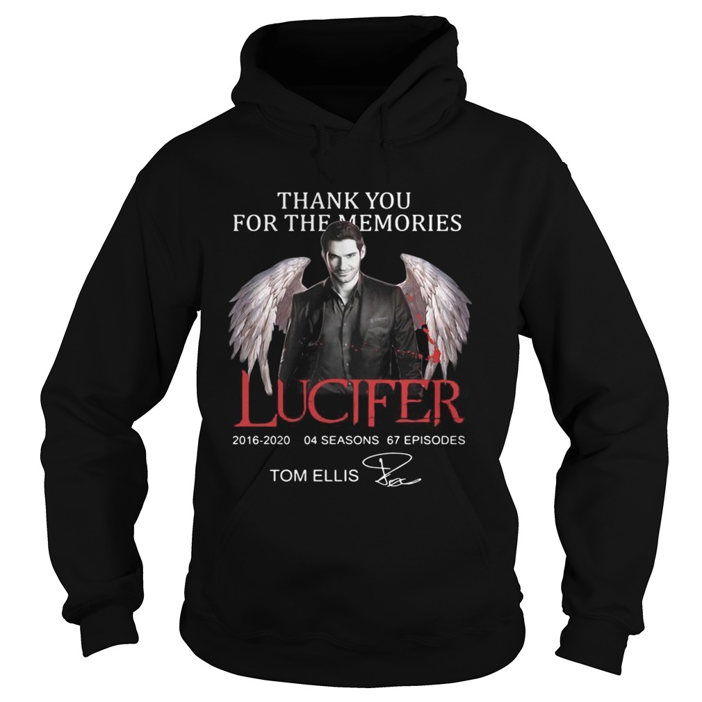 Thank you for the memories Lucifer Tom Ellis signature Hoodie