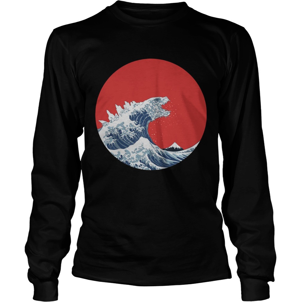 The Great Wave of Kanagawa Godzilla LongSleeve