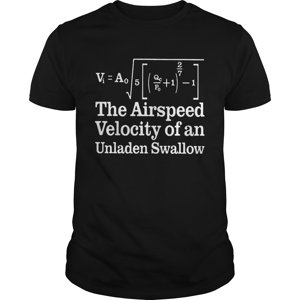 The airspeed velocity of an unladen swallow shirt