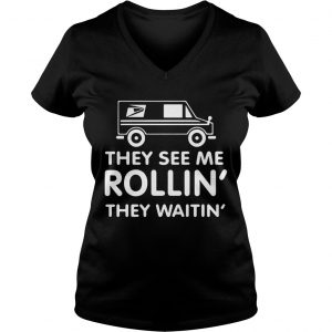 They see me rollin they waitin Ladies Vneck