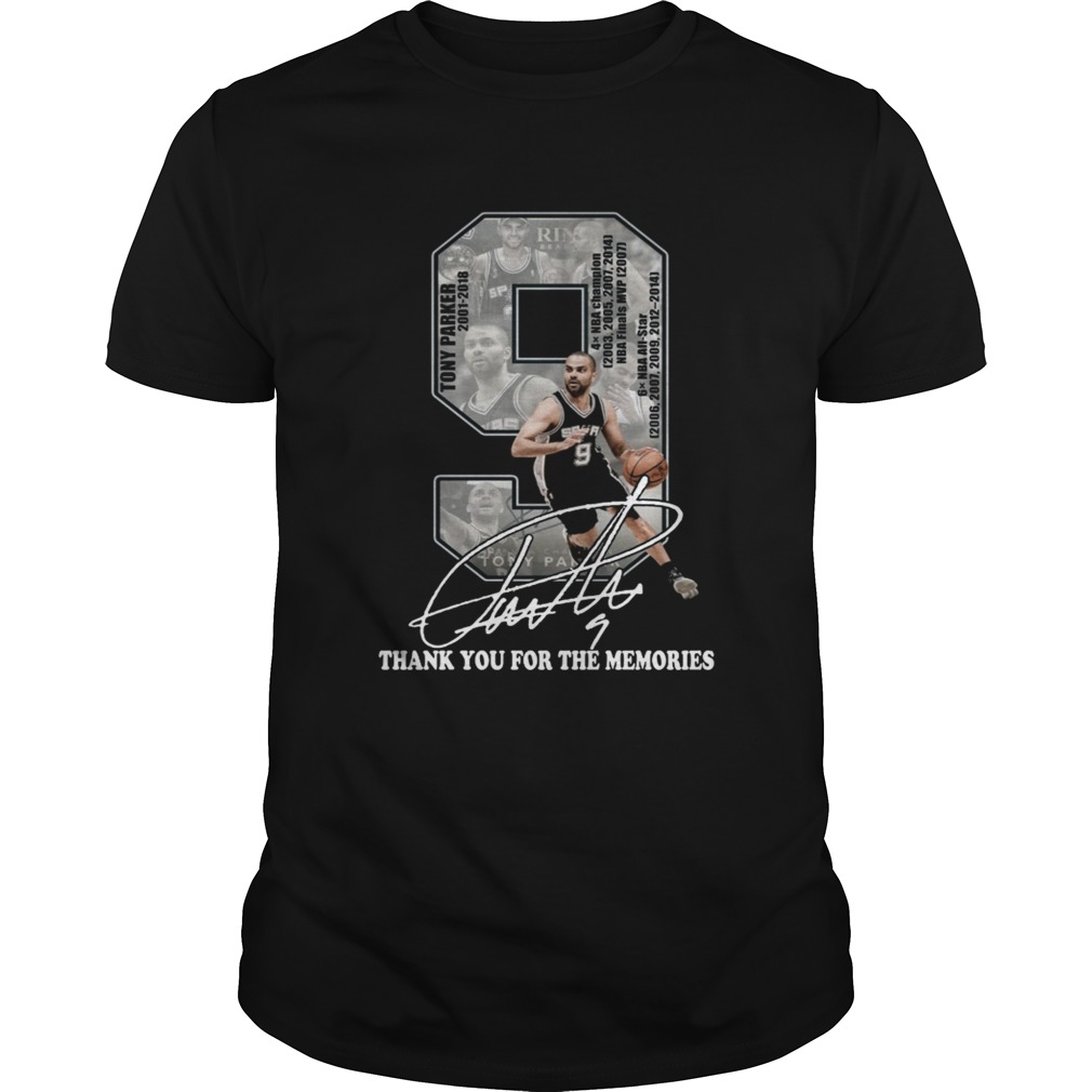 Tony Parker 2001 2018 thank you for the memories signature shirt
